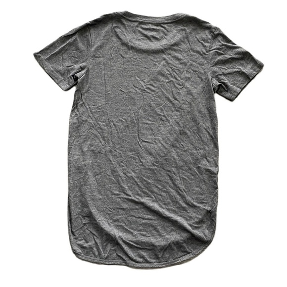 SzS Tentree Charcoal Grey with teal print  Graphic Short Sleeve T Shirt VGUC - Picture 8 of 12